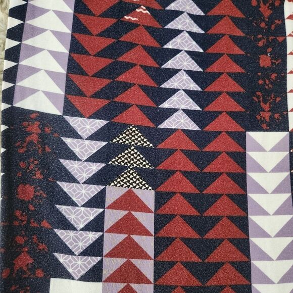 Lularoe Julia Stretchy Bodycon Midi Dress Purple and Red Geometric Print Small - Picture 2 of 7